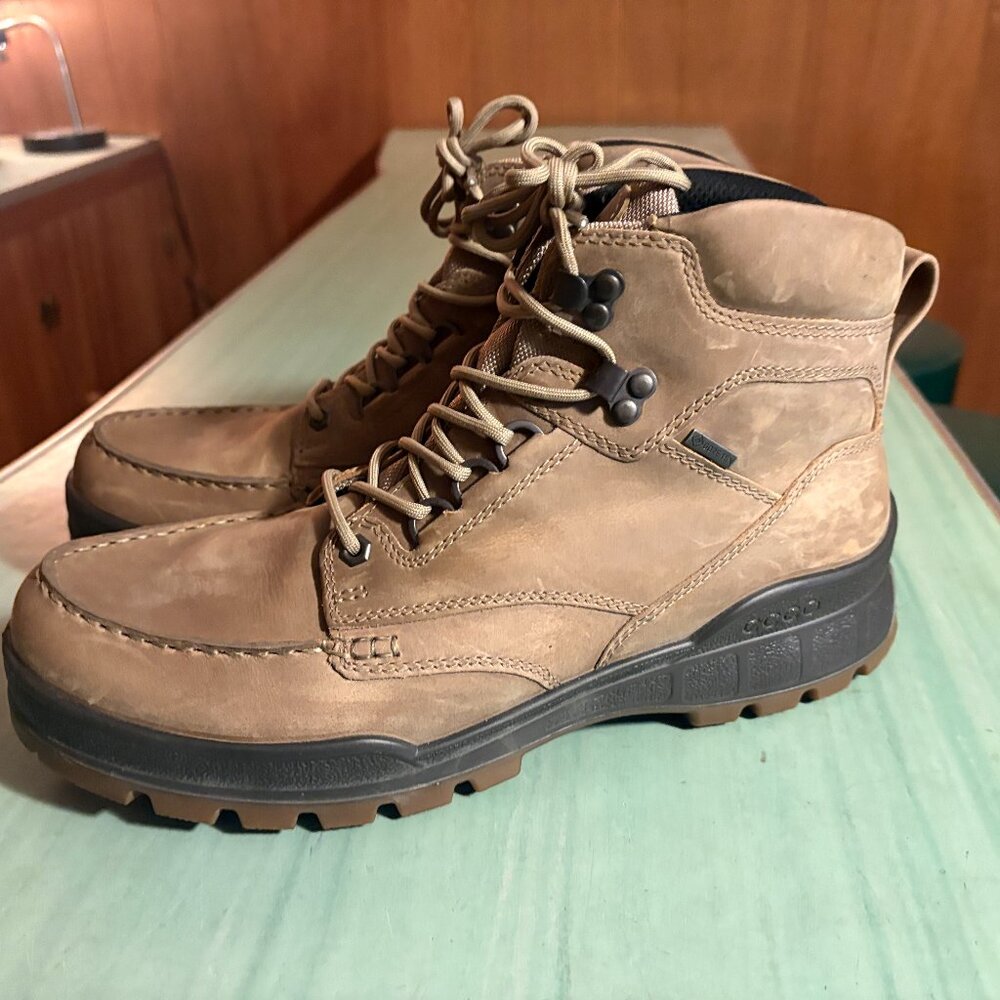 WORN ONCE  Mens Ecco Track 25 Leather Gore-Tex Mid-Cut Boots  EU 44  10 / 10.5